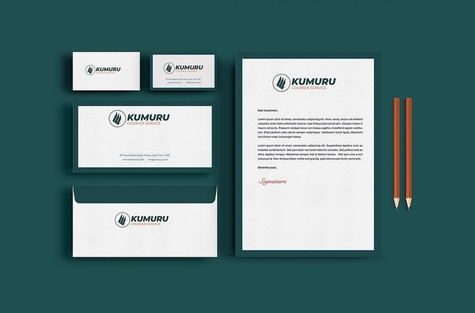 Kumuru Courier Service brand identity design