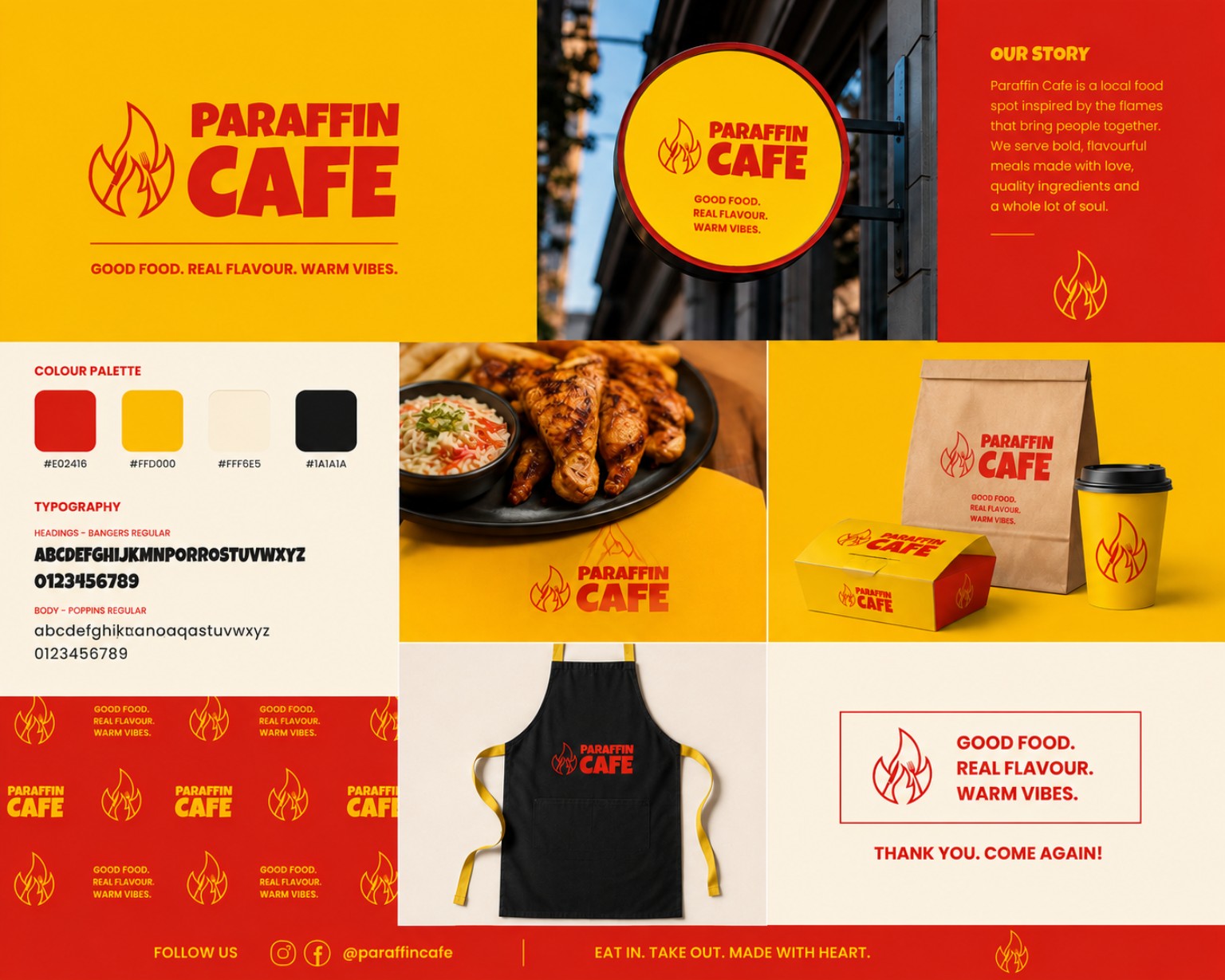 Paraffin Cafe brand identity design